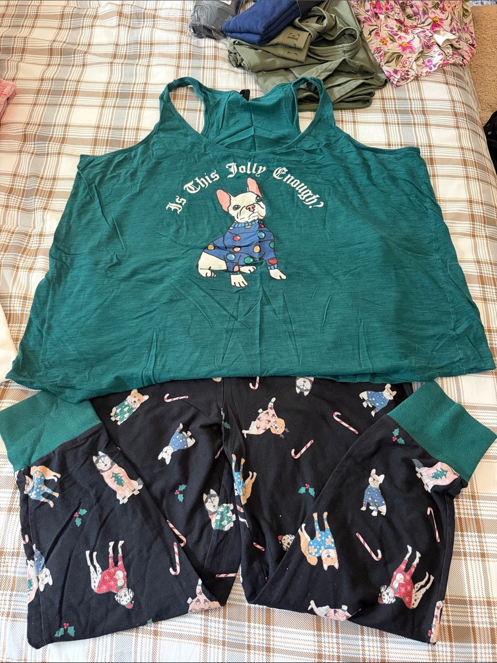 torrid Teal Holiday Dog Graphic Tank Top